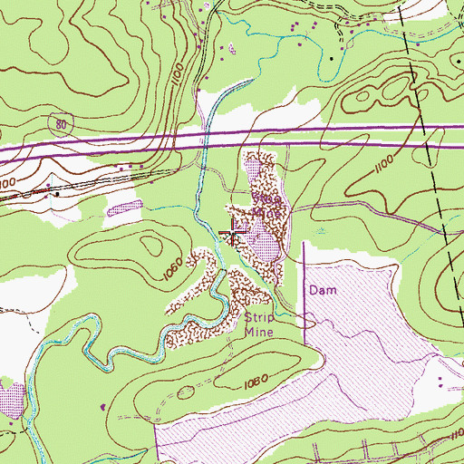 Topographic Map of Oley Creek, PA
