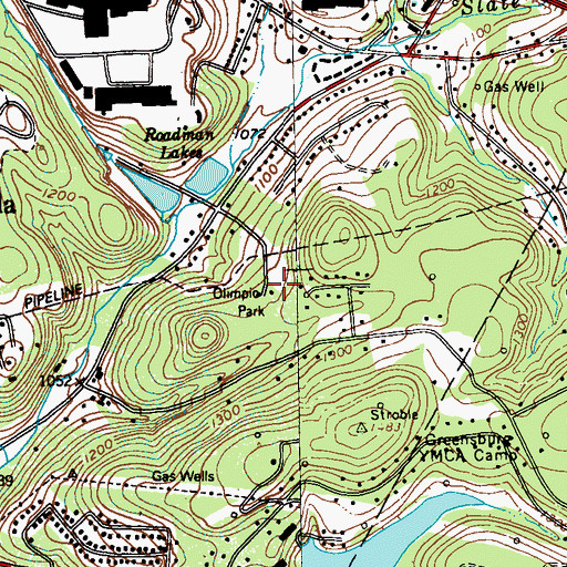 Topographic Map of Olimpio Park, PA