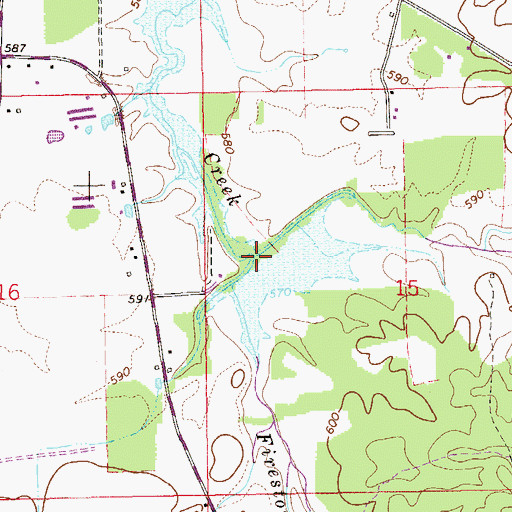 Topographic Map of Firestone Branch, AL
