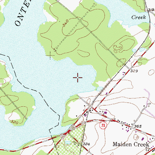 Topographic Map of Ontelaunee Lake, PA