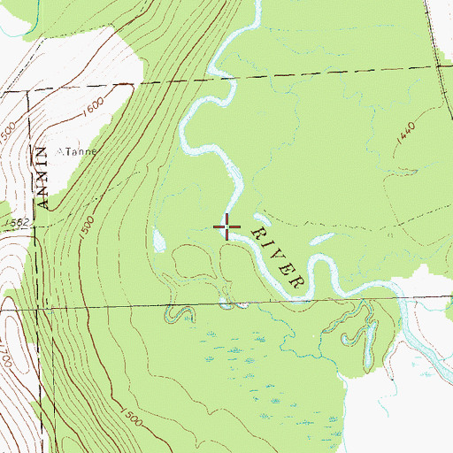 Topographic Map of Open Brook, PA