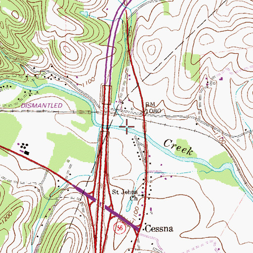Topographic Map of Oppenheimer Run, PA