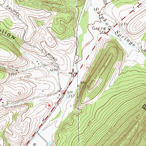 Topographic Map of Orchard Hollow, PA