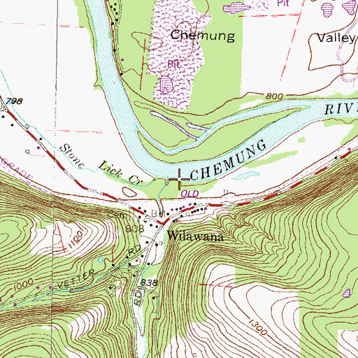 Topographic Map of Orcutt Creek, PA