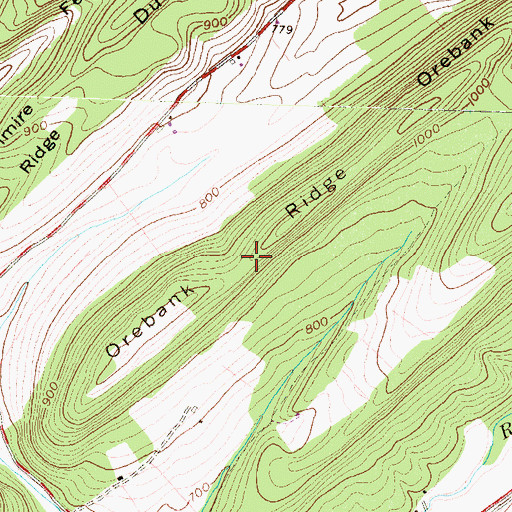 Topographic Map of Orebank Ridge, PA