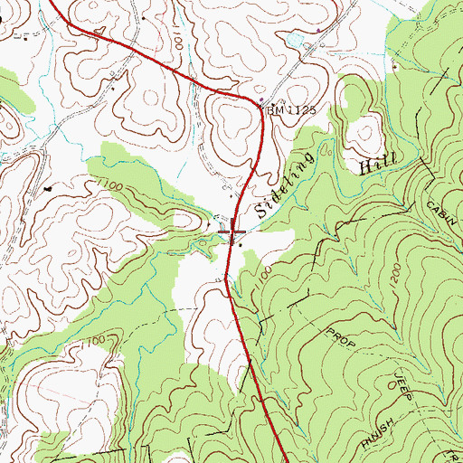 Topographic Map of Oregon Creek, PA