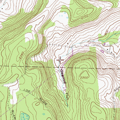 Topographic Map of Osgood Hollow, PA