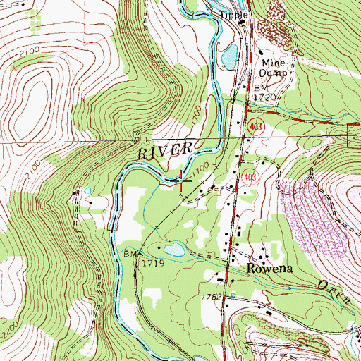 Topographic Map of Oven Run, PA
