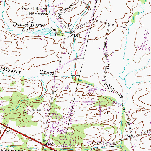 Topographic Map of Owatin Creek, PA