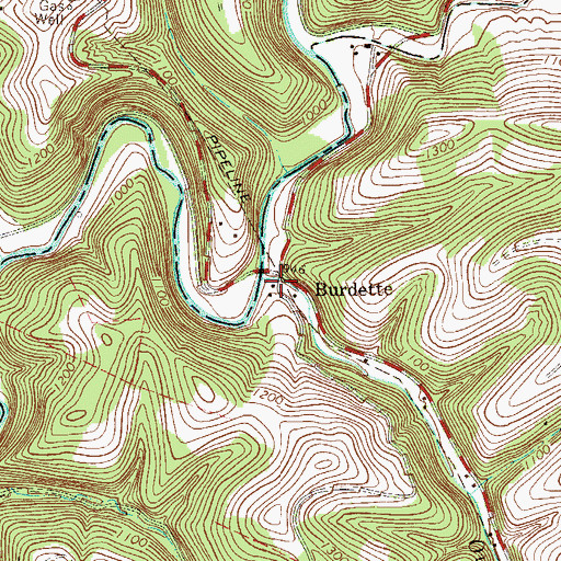 Topographic Map of Owens Run, PA