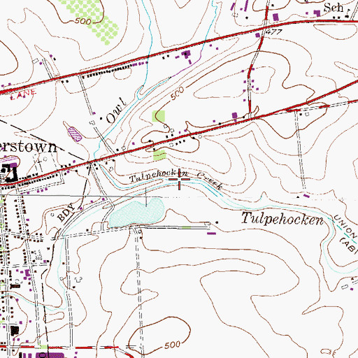 Topographic Map of Owl Creek, PA