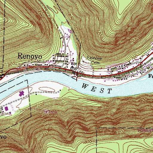 Topographic Map of Paddy Run, PA