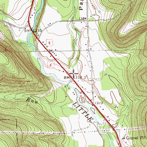 Topographic Map of Page Hollow, PA