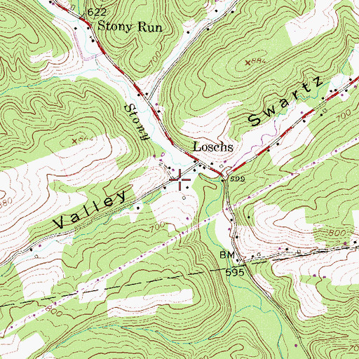 Topographic Map of Page Valley, PA