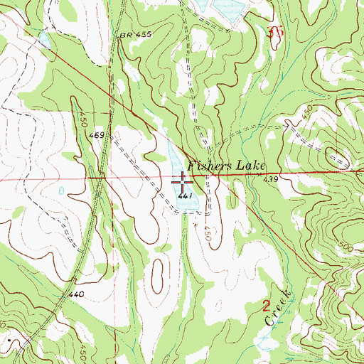 Topographic Map of Fishers Lake, AL