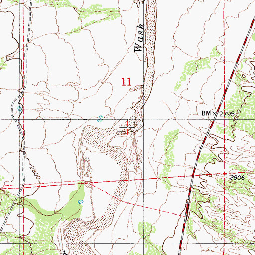 Topographic Map of Stevens Wash, AZ