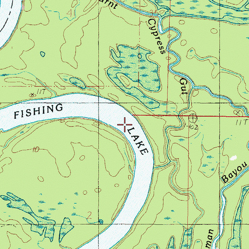 Topographic Map of Fishing Lake, AL