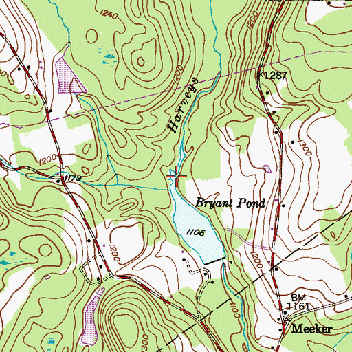 Topographic Map of Paint Spring Run, PA