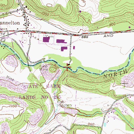 Topographic Map of Painter Run, PA
