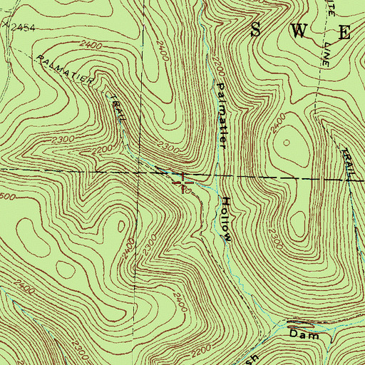 Topographic Map of Palmatier Trail, PA