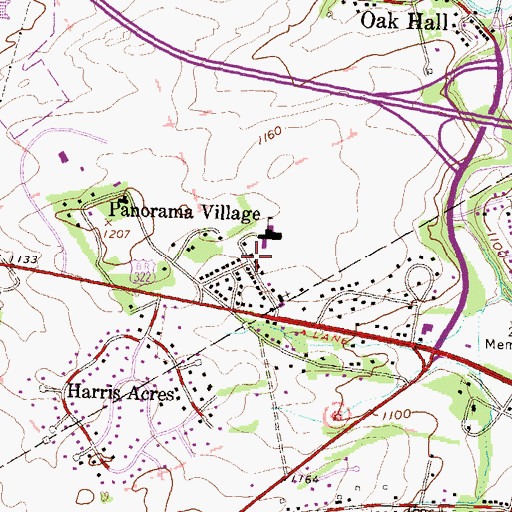 Topographic Map of Panorama Village, PA