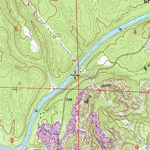 Topographic Map of Fishtrap Branch, AL