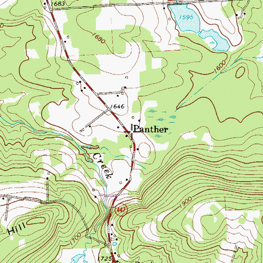 Topographic Map of Panther, PA