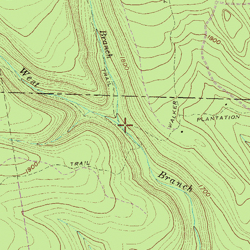 Topographic Map of Panther Branch, PA