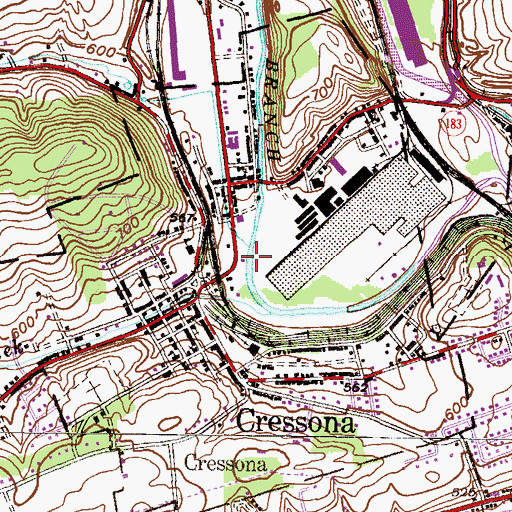 Topographic Map of Panther Creek, PA