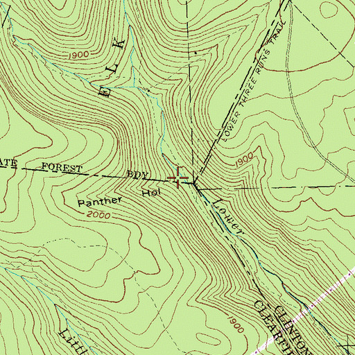 Topographic Map of Panther Hollow, PA
