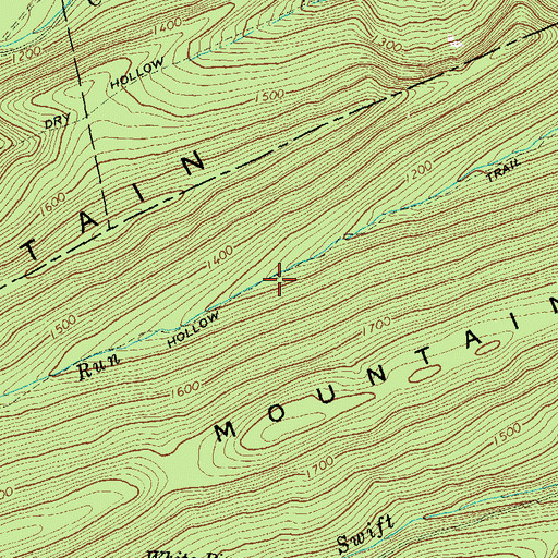 Topographic Map of Panther Hollow Trail, PA