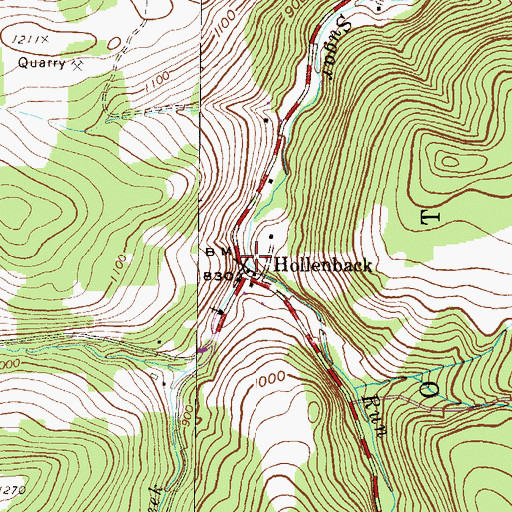 Topographic Map of Panther Lick Creek, PA