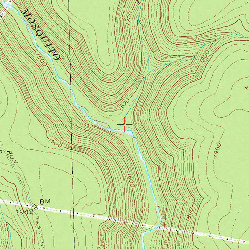 Topographic Map of Panther Run, PA