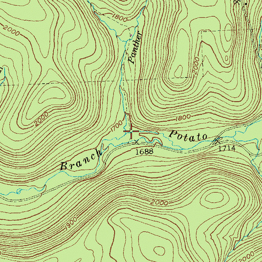 Topographic Map of Panther Run, PA