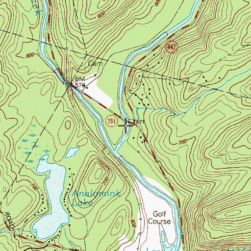 Topographic Map of Paradise Creek, PA