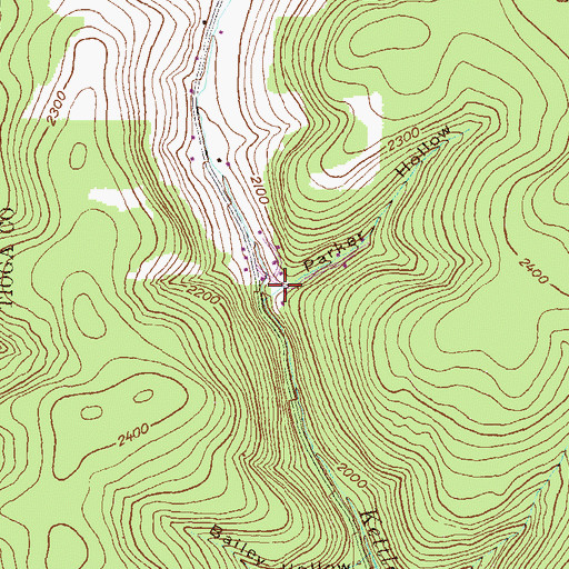 Topographic Map of Parker Hollow, PA