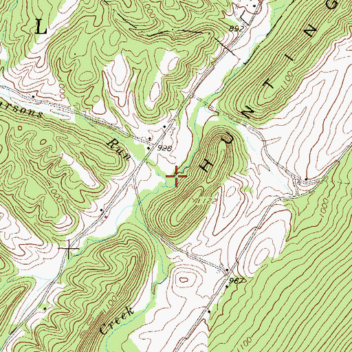 Topographic Map of Parsons Run, PA