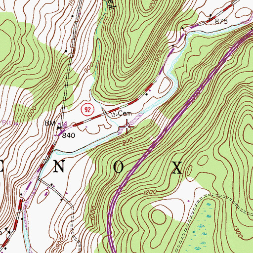 Topographic Map of Partners Creek, PA