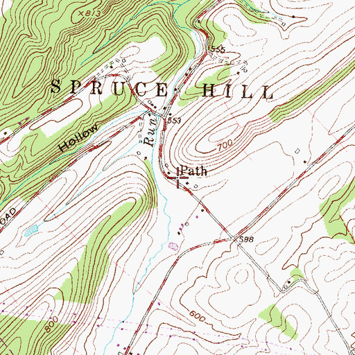 Topographic Map of Path, PA