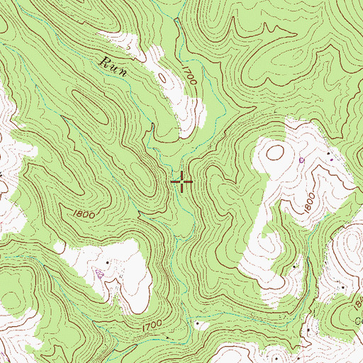 Topographic Map of Patterson Run, WV