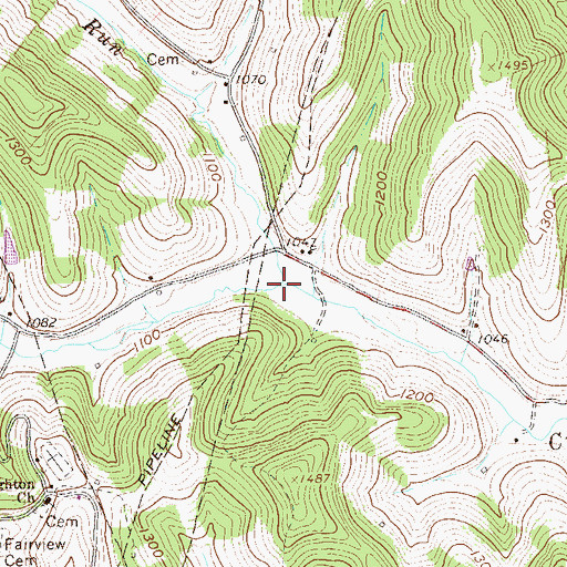 Topographic Map of Patterson Run, PA