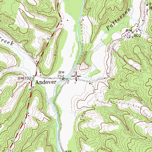 Topographic Map of Patterson Run, PA