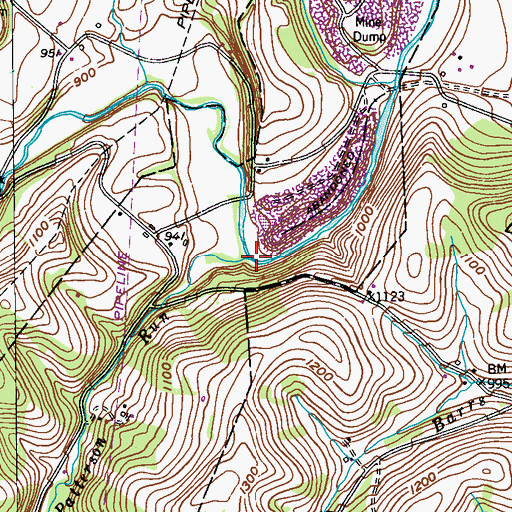 Topographic Map of Patterson Run, PA
