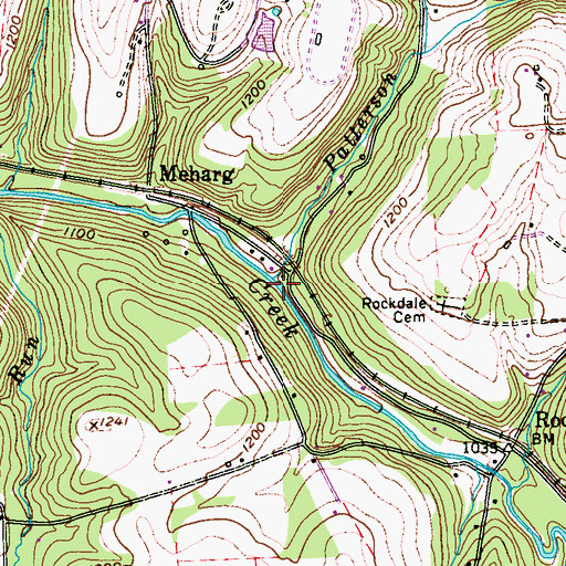 Topographic Map of Patterson Run, PA