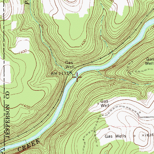 Topographic Map of Patton Run, PA