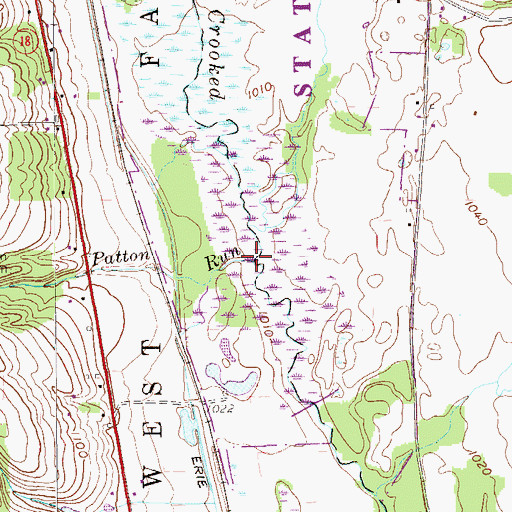 Topographic Map of Patton Run, PA