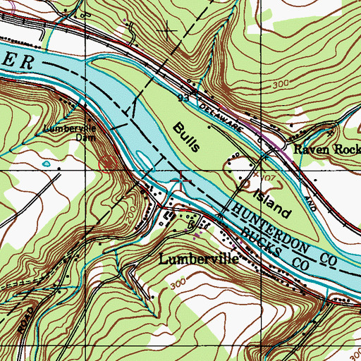 Topographic Map of Paunnacussing Creek, PA