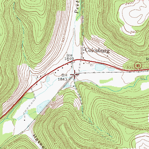 Topographic Map of Peet Brook, PA