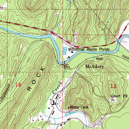 Topographic Map of Fivemile Creek, AL