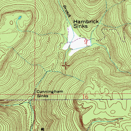 Topographic Map of Flag Branch, AL